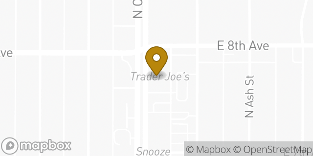 Map showing the location of Trader Joe's in Denver, CO 80206
