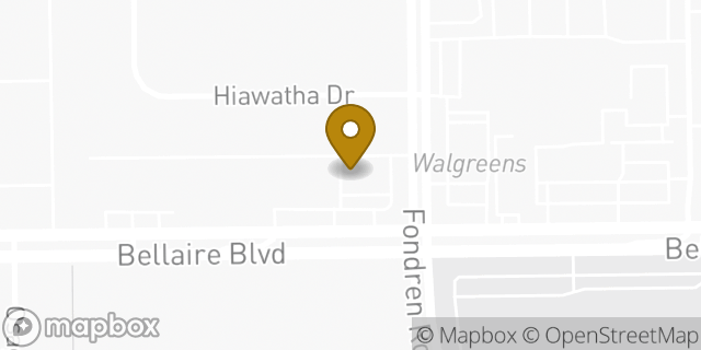 Map showing the location of Amazon Locker - Cuisine in Houston, TX 77036