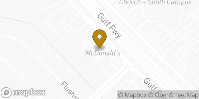 Map showing the location of McDonald's in Houston, TX 77034