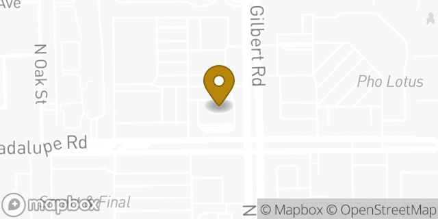 Map showing the location of Chase Bank in Gilbert, AZ 85234