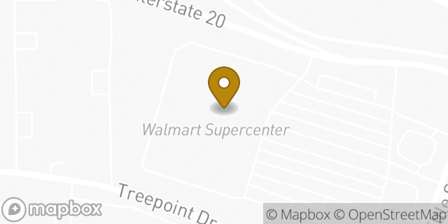 Map showing the location of Walmart Supercenter in Arlington, TX 76017