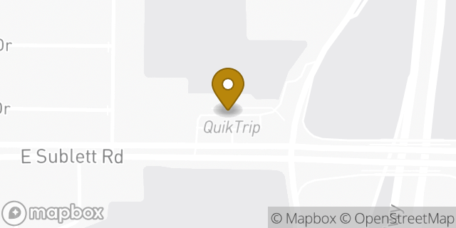 Map showing the location of QuikTrip in Arlington, TX 76018