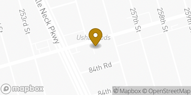 Map showing the location of Dunkin' in Glen Oaks, NY 11004