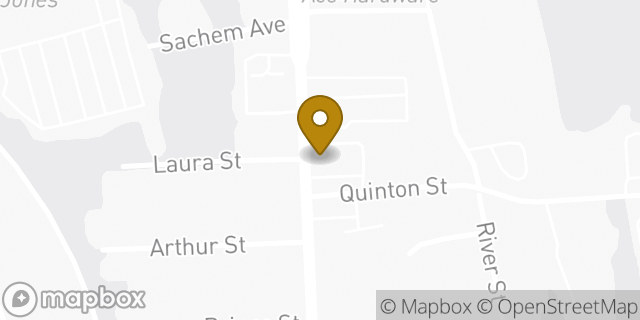 Map showing the location of Dunkin' in Warwick, RI 02888