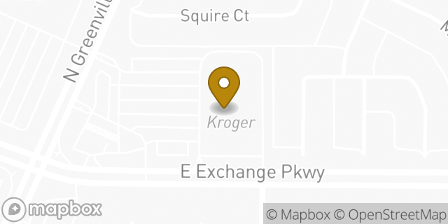 Map showing the location of Starbucks in Allen, TX 75002