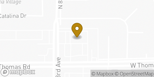 Map showing the location of Walgreens in Phoenix, AZ 85033