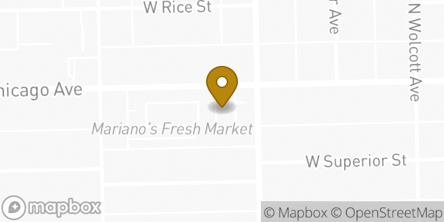 Map showing the location of McDonald's in Chicago, IL 60622