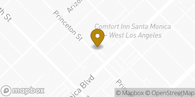 Map showing the location of Enterprise Rent-A-Car in Santa Monica, CA 90404