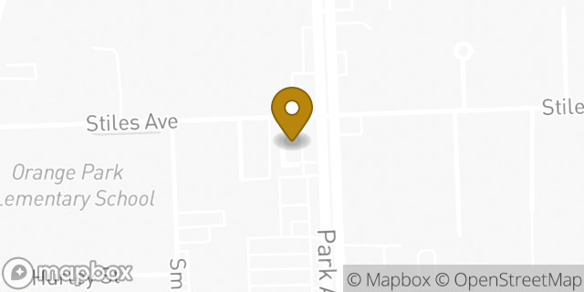 Map showing the location of Dunkin' in Orange Park, FL 32073