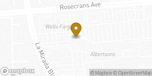 Map showing the location of Subway in La Mirada, CA 90638