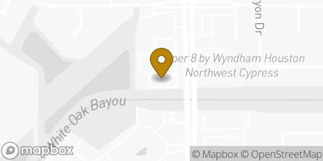 Map showing the location of Starbucks in Houston, TX 77065