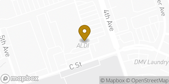 Map showing the location of Aldi in Chula Vista, CA 91910