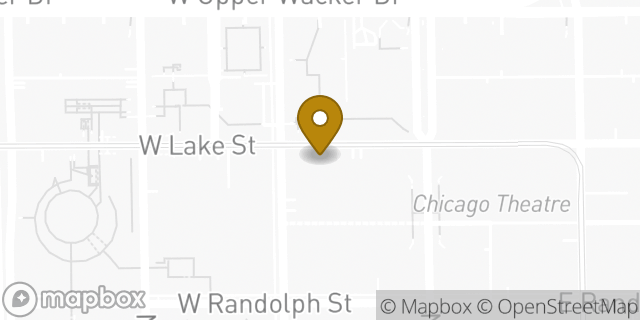Map showing the location of Subway in Chicago, IL 60601