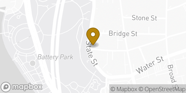 Map showing the location of Starbucks in New York, NY 10004