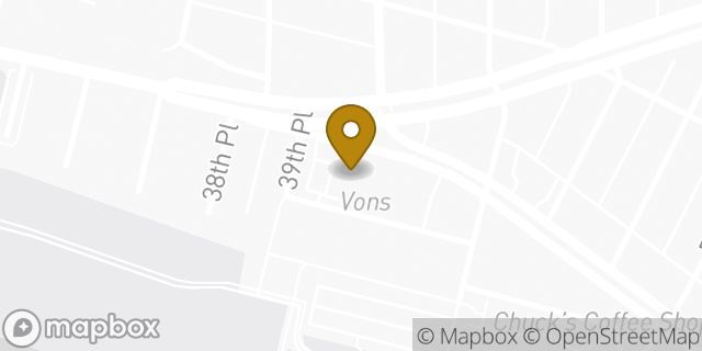 Map showing the location of Vons in Long Beach, CA 90803