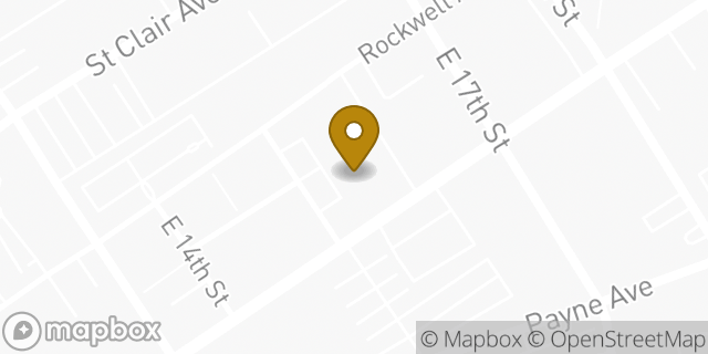 Map showing the location of Amazon Locker - Affinity in Cleveland, OH 44114
