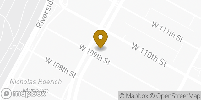 Map showing the location of Chase ATM in New York, NY 10025