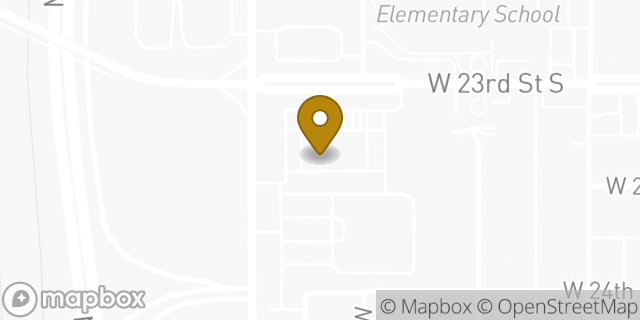 Map showing the location of Amazon Locker - Scorpion in Tulsa, OK 74107