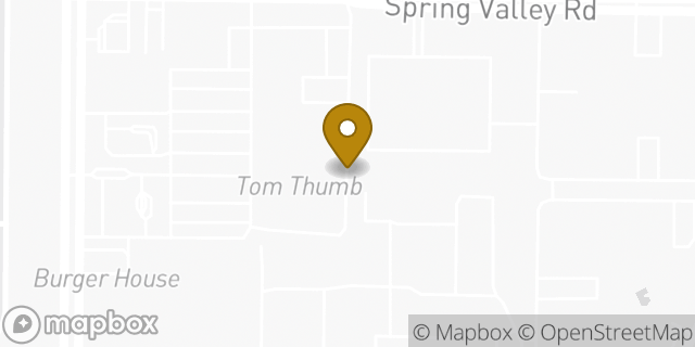 Map showing the location of Starbucks in Addison, TX 75001