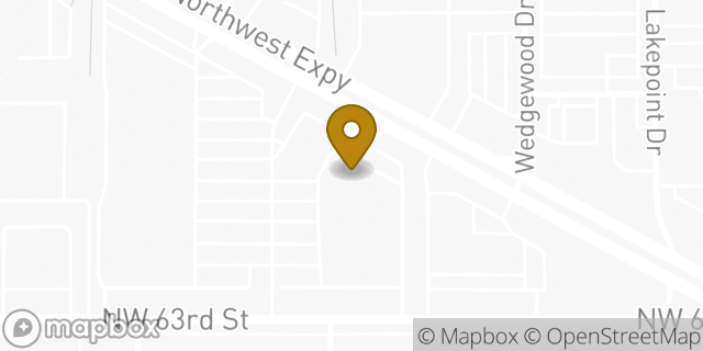 Map showing the location of Buffalo Wild Wings in Oklahoma City, OK 73116