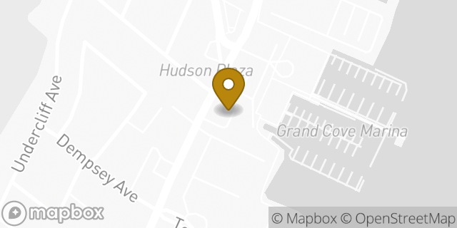 Map showing the location of Dunkin' in Edgewater, NJ 07020