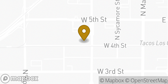 Map showing the location of Starbucks in Santa Ana, CA 92701