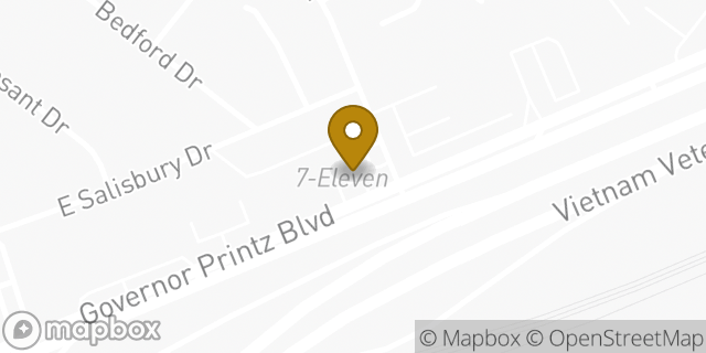 Map showing the location of 7-Eleven in Wilmington, DE 19809