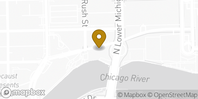 Map showing the location of Peet's Coffee in Chicago, IL 60611