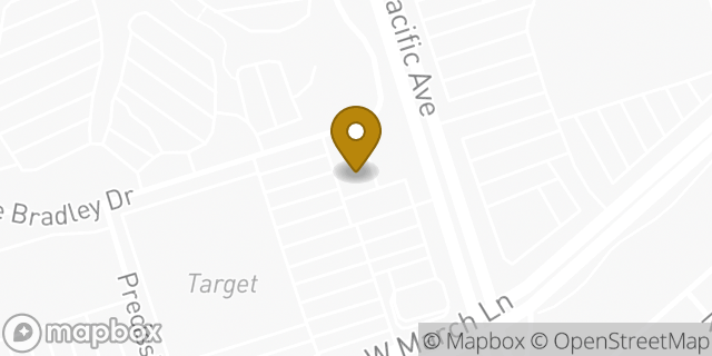 Map showing the location of Buffalo Wild Wings in Stockton, CA 95207