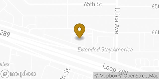 Map showing the location of Texas Roadhouse in Lubbock, TX 79414