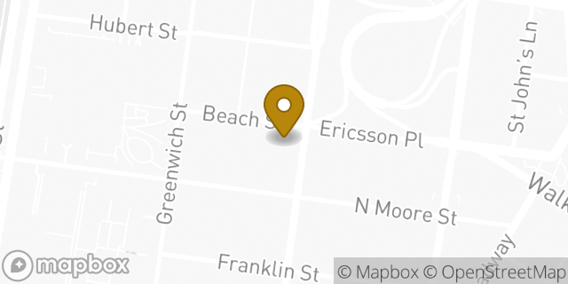 Map showing the location of Bright Horizons at TriBeCa in New York, NY 10013