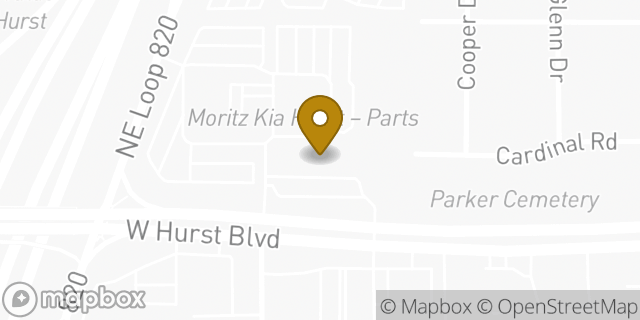 Map showing the location of QuikTrip Store #865 1400 W Hurst Blvd in Hurst, TX 76053
