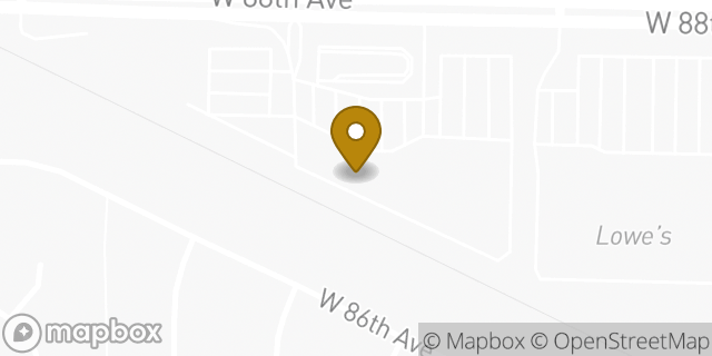 Map showing the location of Dr. At Pearl Vision in Westminster, CO 80031