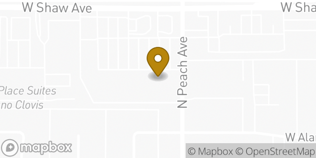 Map showing the location of Amazon Locker - Corran in Clovis, CA 93612