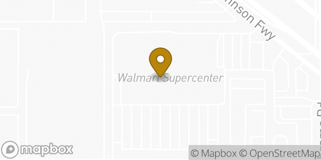 Map showing the location of Walmart in Dallas, TX 75243