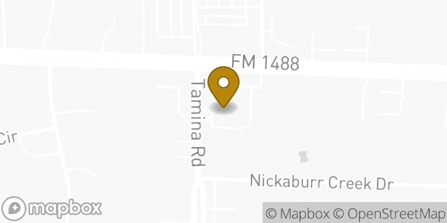 Map showing the location of Amazon Locker - Irina in Magnolia, TX 77354
