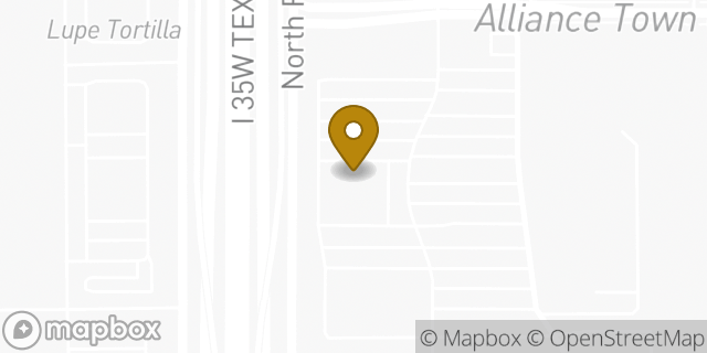 Map showing the location of Olive Garden in Fort Worth, TX 76177