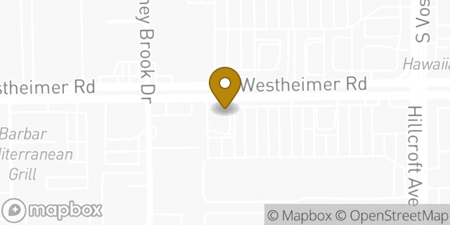 Map showing the location of Starbucks in Houston, TX 77063