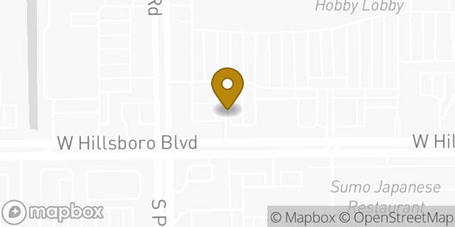 Map showing the location of Starbucks in Deerfield Beach, FL 33442