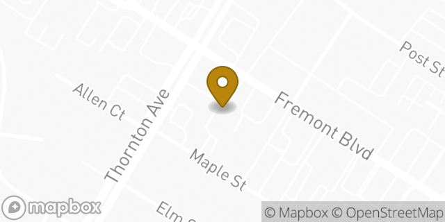 Map showing the location of Hertz in Fremont, CA 94536