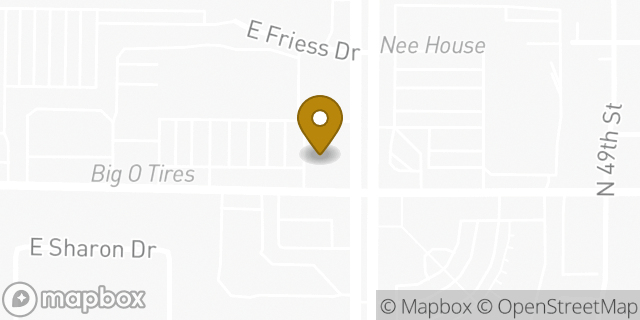Map showing the location of Banner Health in Phoenix, AZ 85032