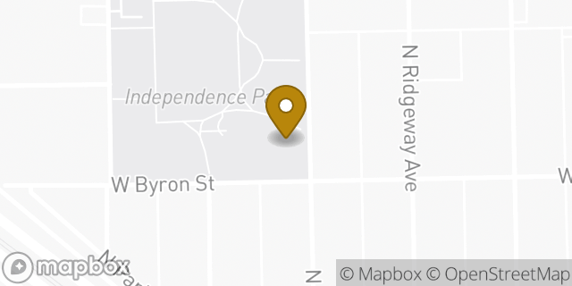 Map showing the location of Amazon Locker - Percussion in Chicago, IL 60618
