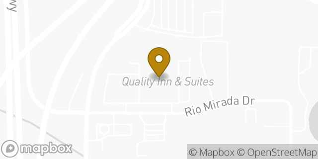 Map showing the location of Hôtel Quality inn in Bakersfield, CA 93308