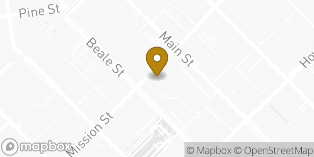 Map showing the location of 201 Mission in San Francisco, CA 94105
