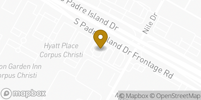 Map showing the location of Nile & S Padre Island in Corpus Christi, TX 78412