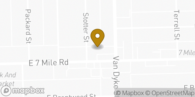 Map showing the location of The UPS Store in Detroit, MI 48234