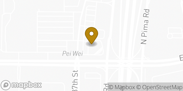 Map showing the location of Bank Of America in Scottsdale, AZ 85260