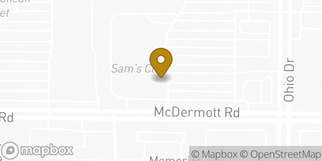 Map showing the location of Sam's Club Bakery in Plano, TX 75024