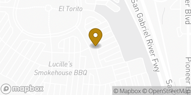 Map showing the location of Bank of America Walk-Up ATM | Long Beach Towne Center in Long Beach, CA 90808