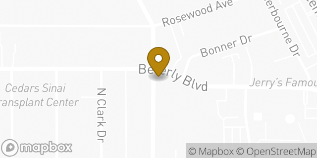 Map showing the location of Starbucks in West Hollywood, CA 90048